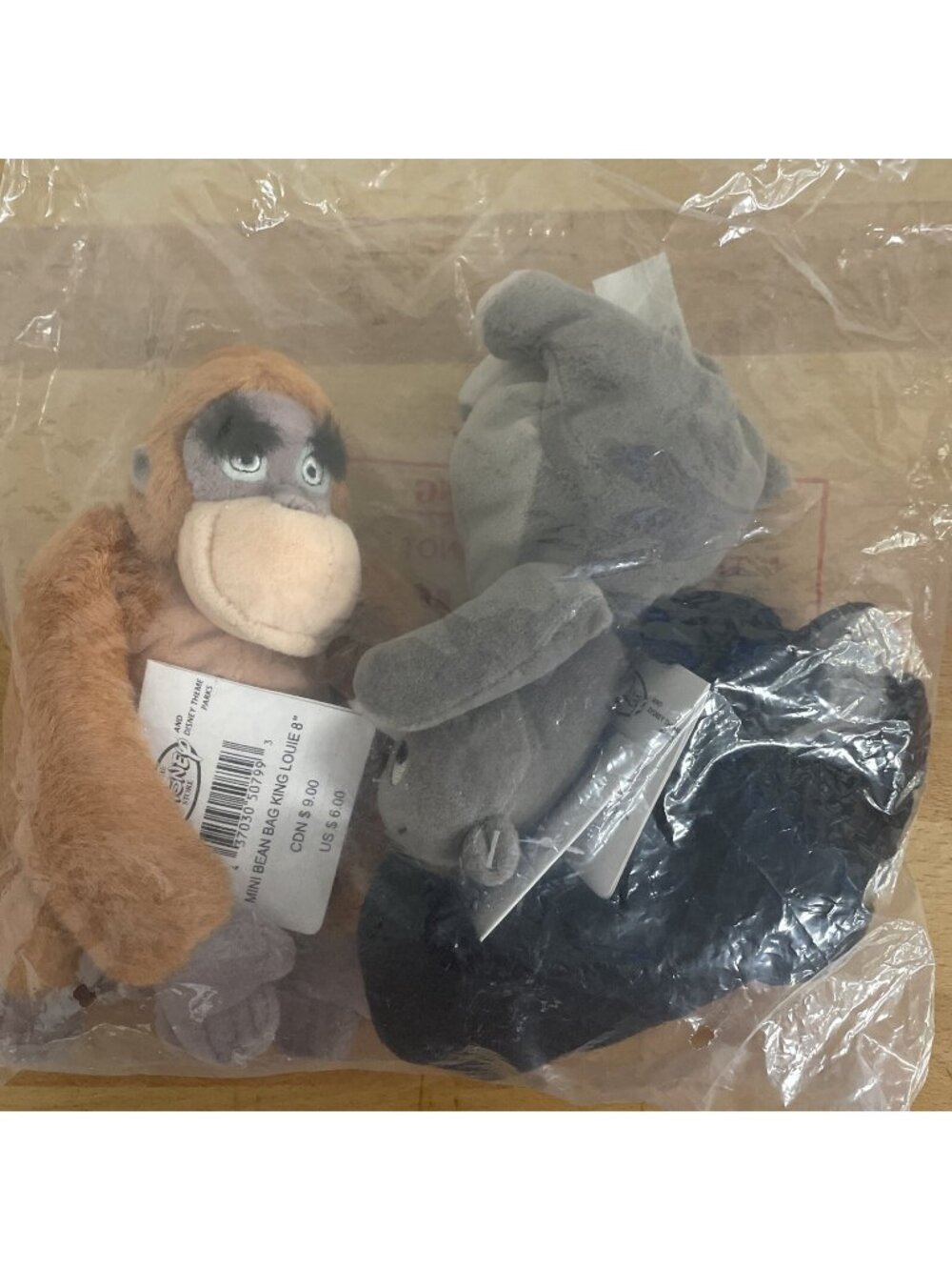 NEW Vintage Disney Store Beanie Jungle Book Set of 3 Baloo Louie Bagheera SEALED
